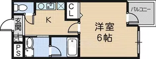 リビングエース平和【10階】の間取り