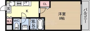 カルム西淡路【3階】の間取り