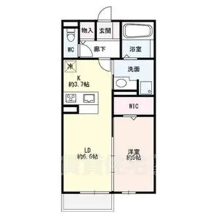 シャルマントリシティ【1階】の間取り