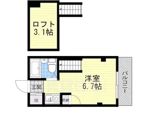 サンパレス21鳳【1階】の間取り