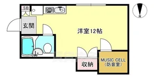 あいのまちはうす【405号室】の間取り