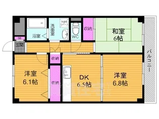 デンクマール70(旧ノースリバー滝川)【302号室】の間取り
