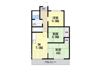 宇陀市大宇陀迫間コーポ神戸【3階】の間取り
