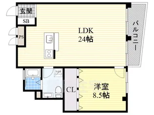レオーネ寺田町東【5階】の間取り