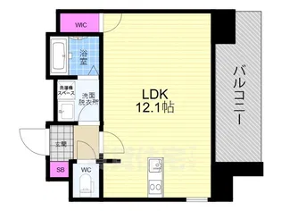 レジディア御所東【4階】の間取り