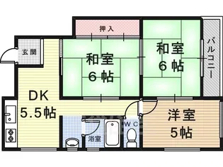 濱マンションエル【2階】の間取り