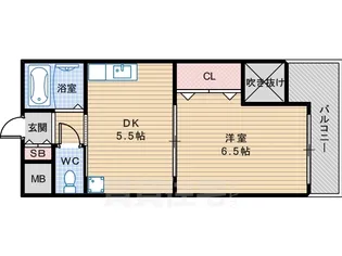 サンコート住吉【4階】の間取り