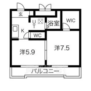 「サンガーデン山科」【4階】の間取り