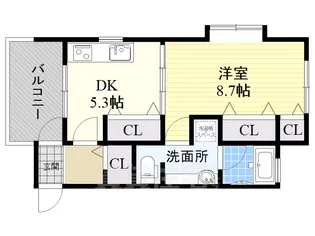 ノースコート北口【3階】の間取り