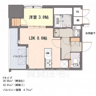S-RESIDENCE千種belvia TOWER【2階】の間取り