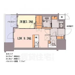 S-RESIDENCE千種belvia TOWER【2階】の間取り