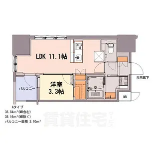 S-RESIDENCE千種belvia TOWER【3階】の間取り