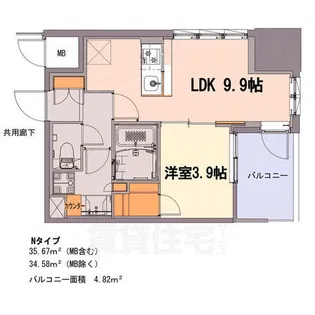 S-RESIDENCE千種belvia TOWER【7階】の間取り