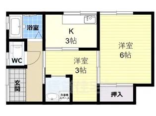 メビウス土師ノ里ハイツ【1階】の間取り