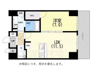 プレサンスTHE神戸【14階】の間取り