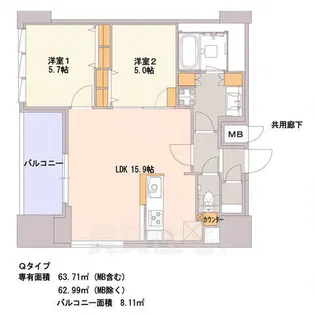S-RESIDENCE千種belvia TOWER【17階】の間取り