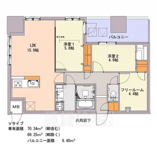 S-RESIDENCE千種belvia TOWER【18階】の間取り