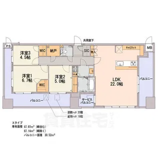 S-RESIDENCE千種belvia TOWER【19階】の間取り