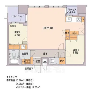 S-RESIDENCE千種belvia TOWER【20階】の間取り