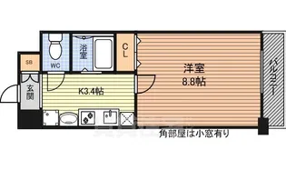 パルティール覚王山【8階】の間取り