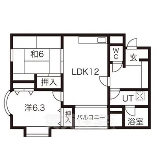 ランブラス長岡京【1階】の間取り