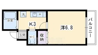 リシェス二条【6階】の間取り