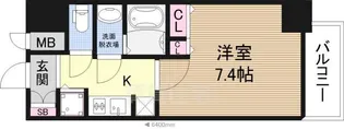アドバンス新大阪6ビオラ【2階】の間取り