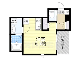 ハーモニーテラス三津屋南【1階】の間取り