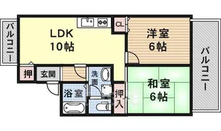 セジュール桂幸 A棟【2階】の間取り