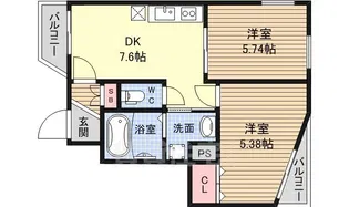 KTIレジデンス淡路【2階】の間取り