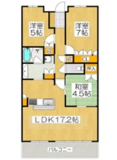 ファインフラッツ中京西院【5階】の間取り