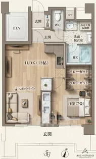 パラティーノ井東【4階】の間取り