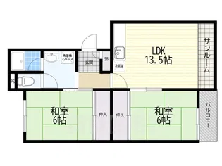 嵐山ロイヤルハイツ2号棟【3階】の間取り