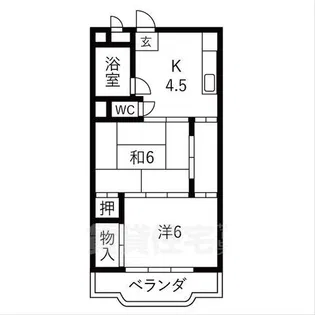 横広ハイツ【3階】の間取り
