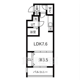 ファステート九条河原町レイヴ【2階】の間取り