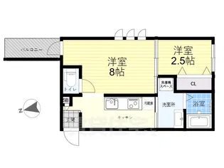 リアコート塚本【4階】の間取り