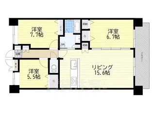 ミオーラ高槻【1階】の間取り