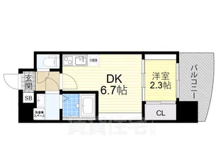 Alivis東三国【6階】の間取り