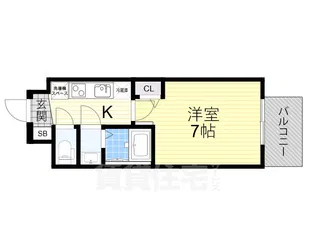 Alivis東三国【6階】の間取り
