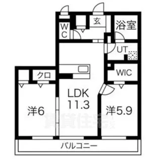 マルベリー瓜生【3階】の間取り