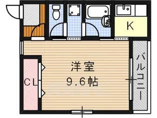シャンブル平野【4階】の間取り