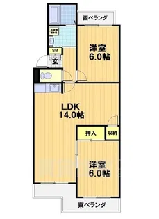 グランドール桂【4階】の間取り