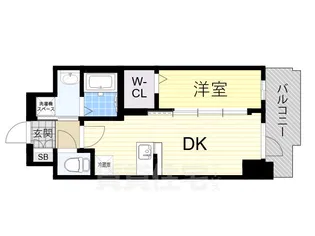 エステムコート新大阪17ベイス【8階】の間取り