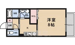 クレスト西京極【2階】の間取り