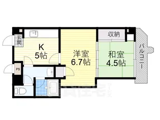 イル・ソーレ上新庄【5階】の間取り
