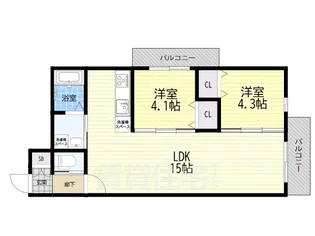 D,CREART尼崎東【4階】の間取り
