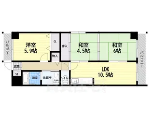 メゾンドみずほ尼崎【5階】の間取り