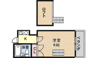 ハイツ藤井寺【103号室】の間取り
