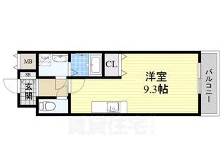 エクセレント上新20【3階】の間取り