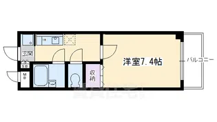 ハーベストコート二条【303号室】の間取り